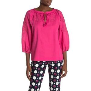 Trina Turk Women's Ojai Lace Embroidery Blouse XS